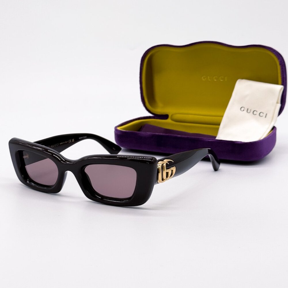 NEW GUCCI GG1827S 004 SHINY BROWN/VIOLET WOMEN SUNGLASSES GUCCI